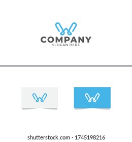 Letter W Monoline Modern Logo Design Vorlage