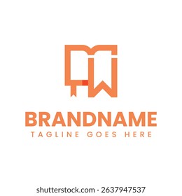 Letter W or MW Book Education Logo, symbolizing knowledge, inspiration, and academic excellence