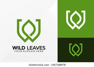 Letter W Nature Leaf Logo Vector Design. Brand Identity emblem, designs concept, logos, logotype element for template.