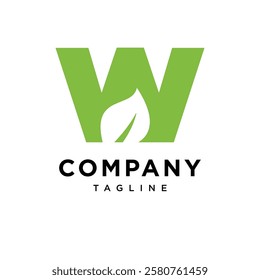 Letter W Nature Leaf Logo Icon Vector