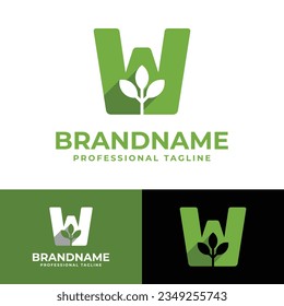 Letter W Nature Logo, suitable for any business related to Nature with W initial.