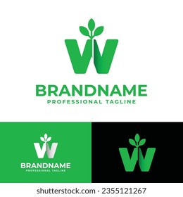 Letter W Nature Logo, suitable for any business related to Nature with W initial.