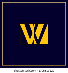 Buchstabe W mit Leerzeichen, einfachem, ikonischem Logo, Symboldesign - Vektorillustration