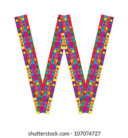 Letter W on white background