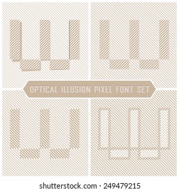 Letter W - Optical Illusion Alphabet Set