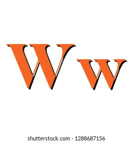 letter W orange