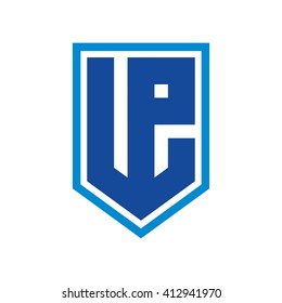 letter w and p logo vector.
