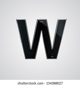 the letter w  in phone style