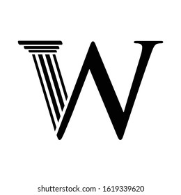 Letter W Pillar Law Logo
