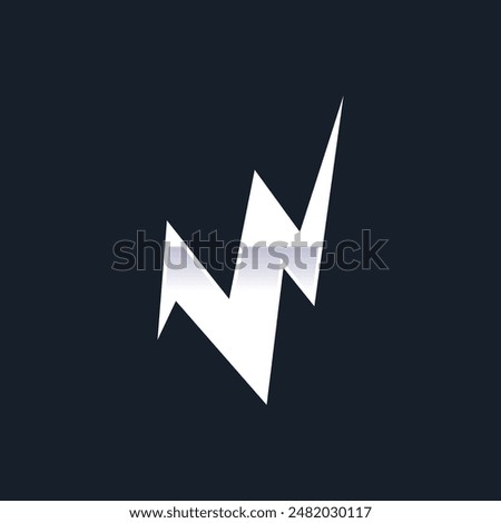 Letter W Power Logo, suitable for any business related to power or electricity with W initials.