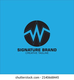 Letra w con pulso. elemento wave. plantilla de logotipo música electrónica, ecualizador, tienda, música DJ, discoteca, discoteca. concepto de logotipo de ondas de audio, tema de tecnología multimedia, forma abstracta
