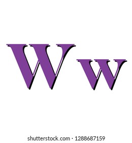 letter W purple