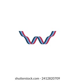 Letter W ribbon logo vector. Simple and modern. Suitable for any business, especially related to logos.