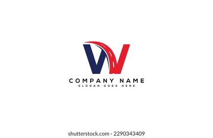 Letter W or w with road sing abstract vector logo design template. W letter mark icon design