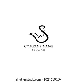letter w and s logo