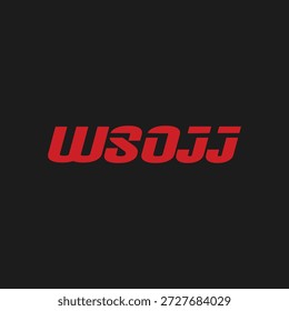 Letra W S O J Vector de icono de logotipo de monograma
