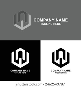 Letter W A I S Polygon, Hexagonal Minimal and Trendy Professional Logo Design