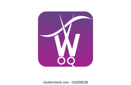 Letter W With Scissor 