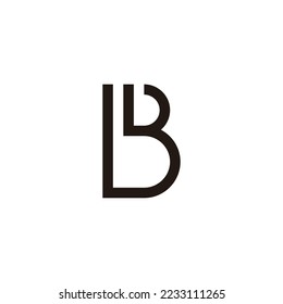 Letter W shaped B geometric symbol simple logo vector