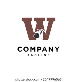 Letter W Sifaka logo icon vector