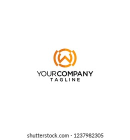 Letter W signal logo vector icon