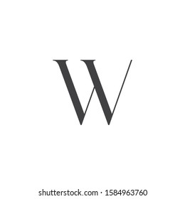 letter w simple abstract elegant design vector