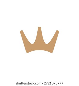 Letra W Simple Crown Logo 