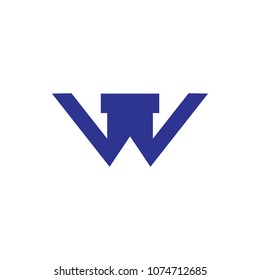 letter w simple geometric logo