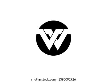 Letter W simple logo design vector