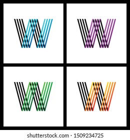 Letter W simple logo icon design vector