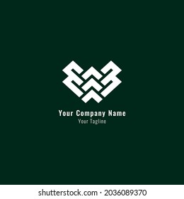 Letter W einfaches Logo-Monogramm