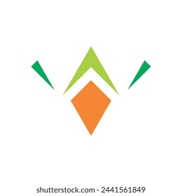 letra w plantilla de logotipo simple diseño de icono