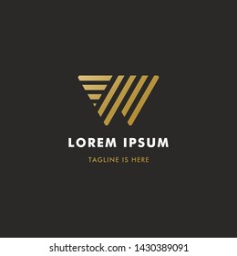 Letter W Simple And Minimalist Logo Template