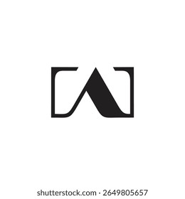 Letra W Triángulo simple Geométrico Monograma Logotipo Vector 
