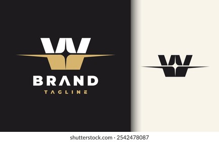 a letra W logotipo da faísca