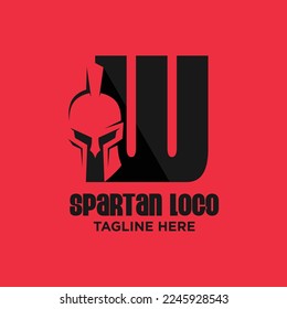 Letter W Spartan Logo Design Template Inspiration, Vector Illustration.