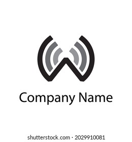 letter W and  speaker logo  