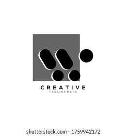 Letter W  Sports logo design template