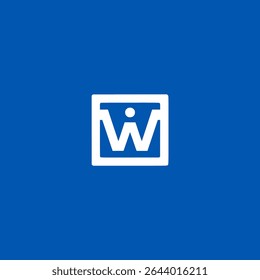 letter W square rectangle business company logo vector illustration template design