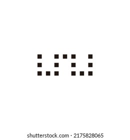 Letter w squares, square geometric symbol simple logo vector