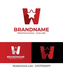 Letter W Star Logo, suitable for business related to Star with W initial.