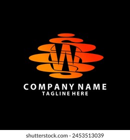 Letter W With Sun Logo Icon
