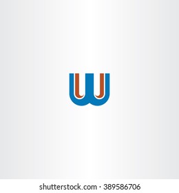 letter w symbol vector design sign emblem