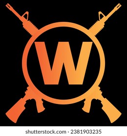 letter w tactical logo design