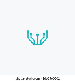 Letter W Tech Abstract Logo Icon Stock Vector (Royalty Free) 1668560302 ...