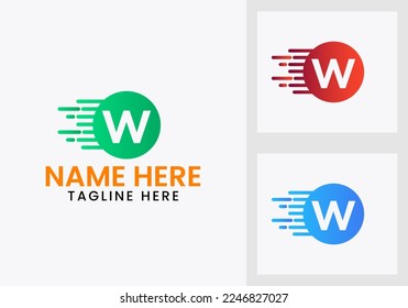 Design-Vorlage für Logos der Letter-W-Technologie Modernes Logotypsymbol