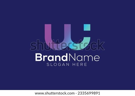 Letter W Technology logo design vector template