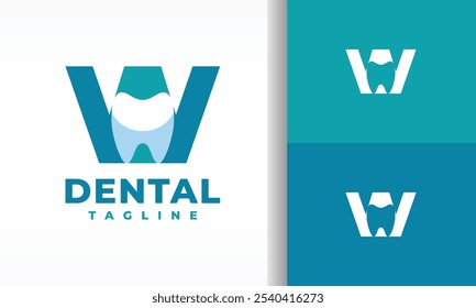 la letra W del logotipo de los dientes