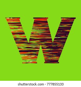 letter W template logo on a bright green  background