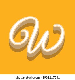 letter W text effect design vector, Can be used for Logo.